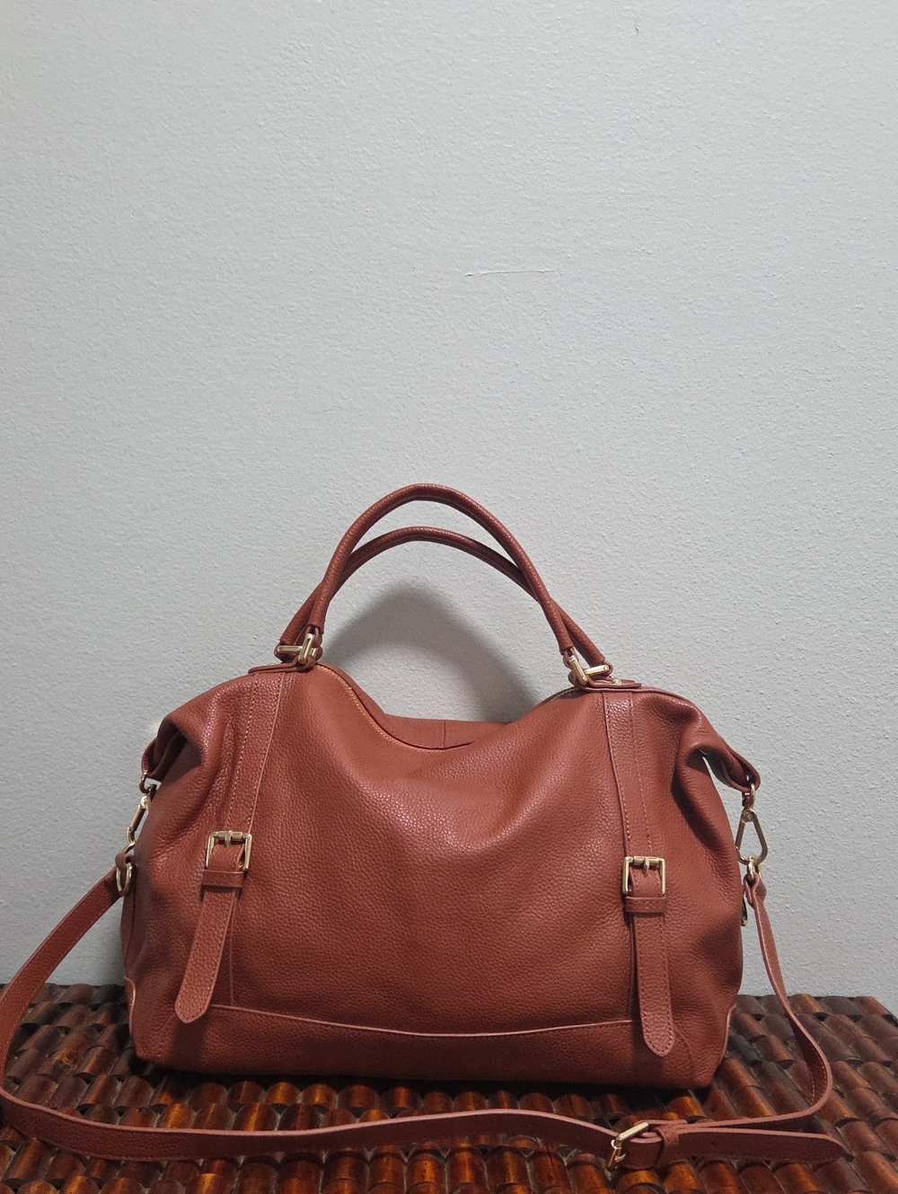Ora Delphine Adele Satchel Pebble Grain Leather